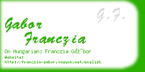 gabor franczia business card